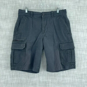 Eddie Bauer Mens Size 34 Charcoal rip stop cargo shorts 0816